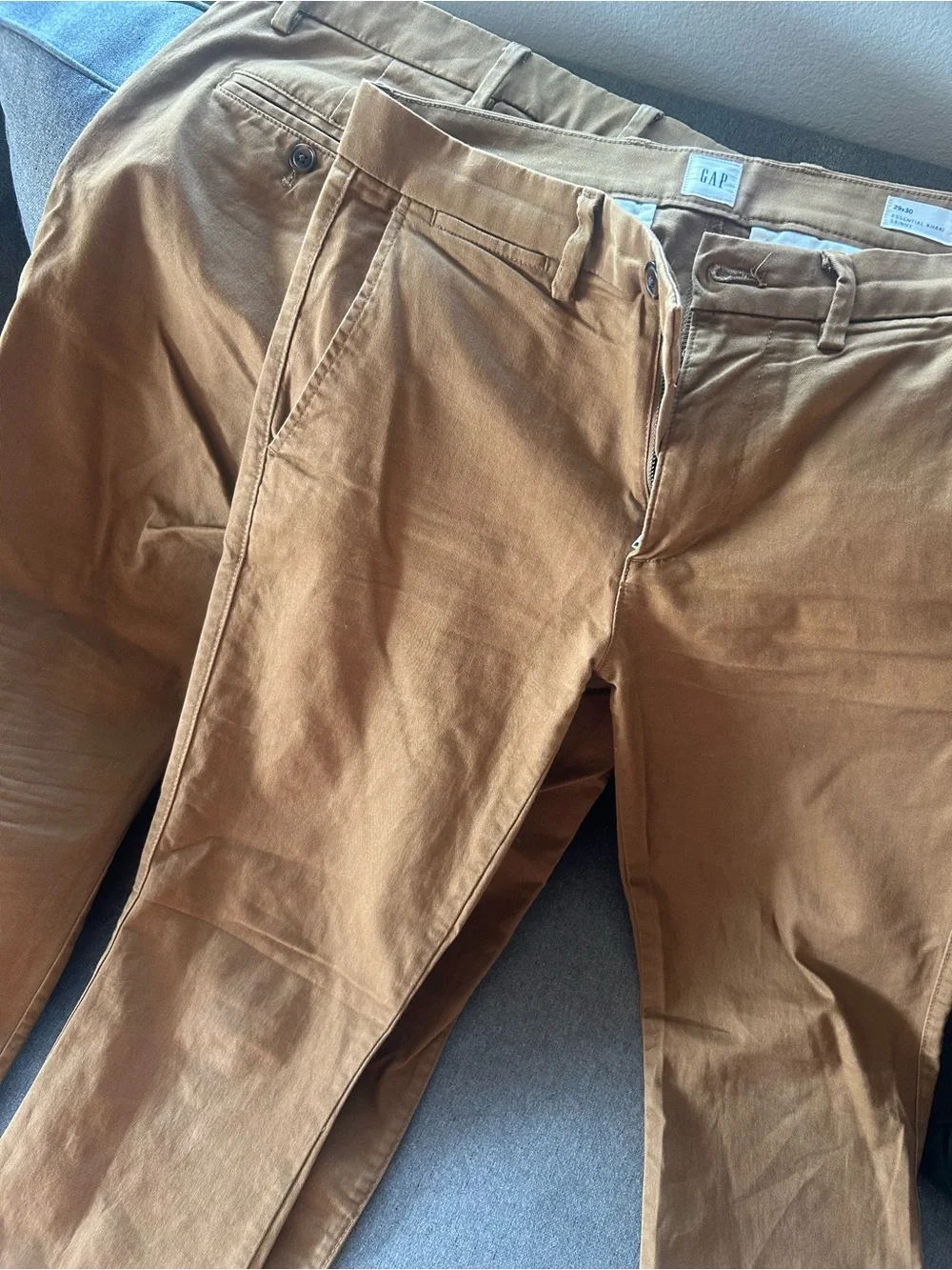 2 Pairs of 29x30 GAP Essential Skinny Khakis - Tan